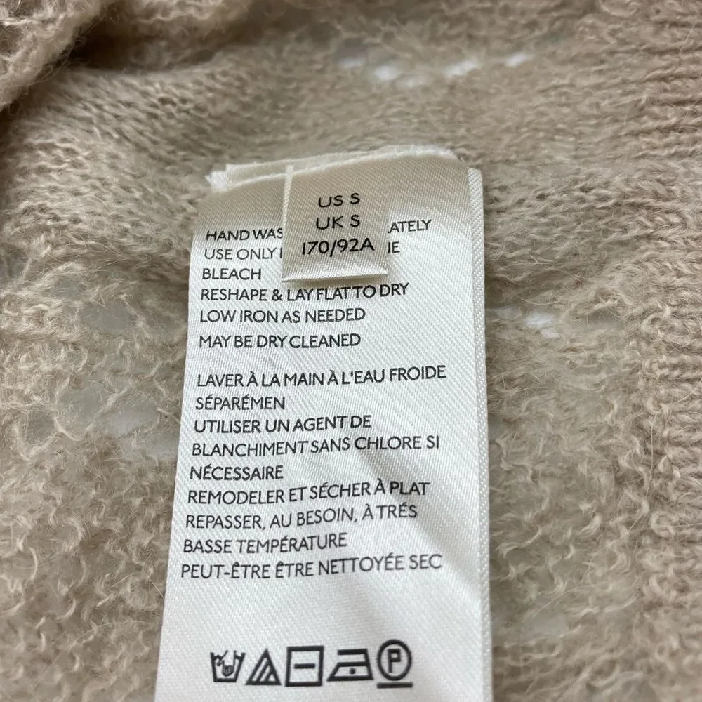 Free People Taupe Say Hello Oversize Women’s Sweater S